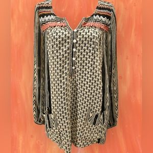 Free People Feather in the Wind Tunic Blouse Size XS